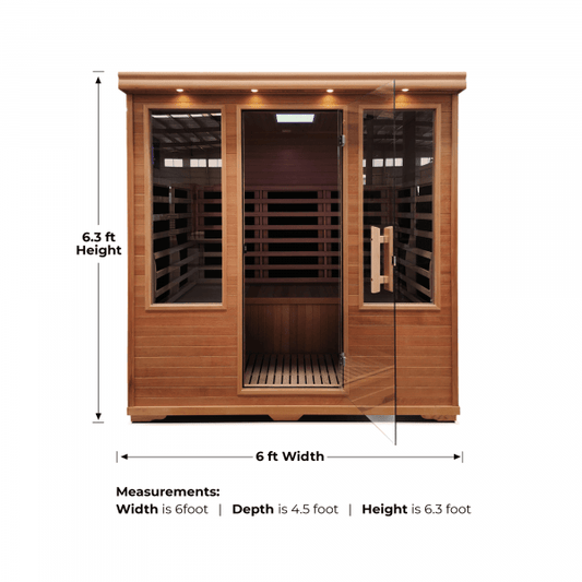 CARBON FIBER INFRARED SAUNA – 4 PERSON – FREE SHIPPING IN CONTINENTAL U.S.