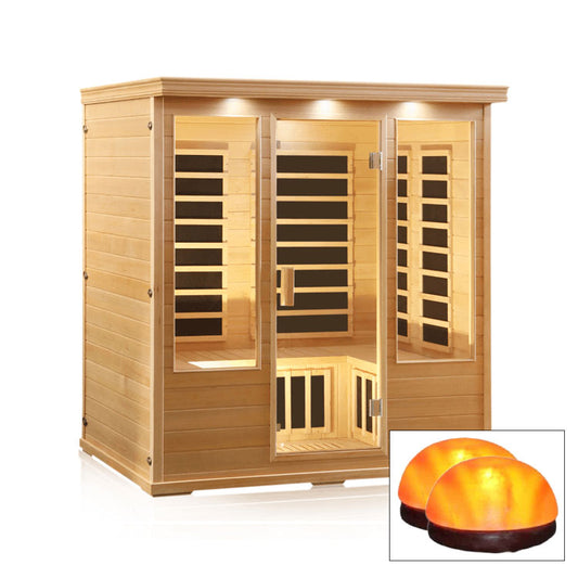 Sauna salt cave with carbon fiber heating - 4 person - free shipping in continental U.S.